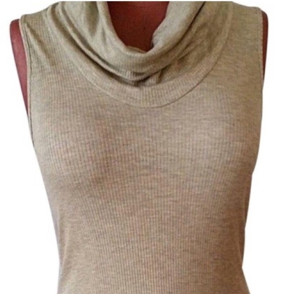 SOPRANO cowl neck beige sleeveless Maxi dress - Picture 3 of 10